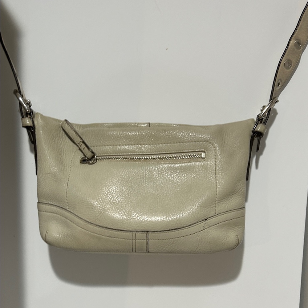 Coach leather Crossbody Bag in Light Beige